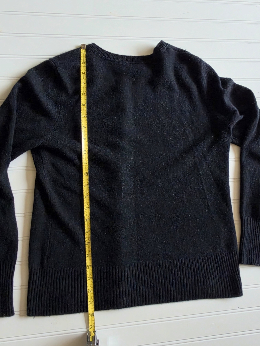 Apt. 9 100% Cashmere Black Button Front Cardigan Sweater - Picture 8 of 9